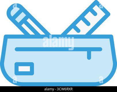 Pencil Case Vector Icon Design Illustration Stock Vector