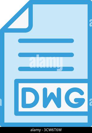 DWG Vector Icon Design Illustration Stock Vector