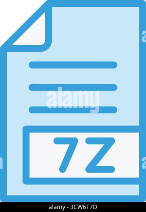 7Z Vector Icon Design Illustration Stock Vector