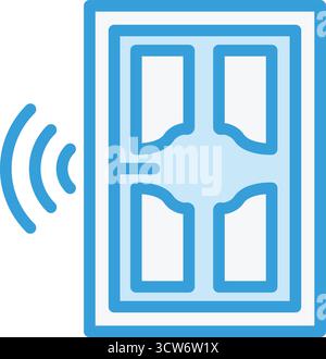 Smartdoor Vector Icon Design Illustration Stock Vector