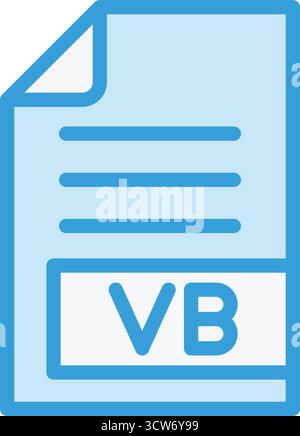 VB Vector Icon Design Illustration Stock Vector