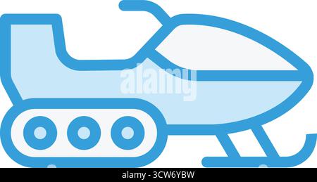 Snowmobile Vector Icon Design Illustration Stock Vector