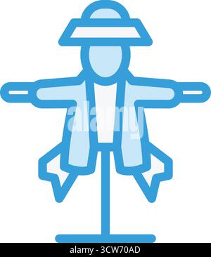 Scarecrow Vector Icon Design Illustration Stock Vector