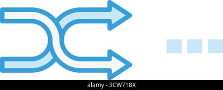Shuffle Vector Icon Design Illustration Stock Vector