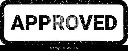 Grunge approved rubber stamp graphic texture icon Stock Vector