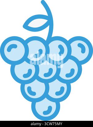 Grapes Vector Icon Design Illustration Stock Vector