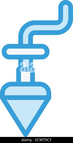 Plumb bob Vector Icon Design Illustration Stock Vector