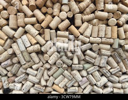 Rustic Charm: A Collection of Natural Wine Corks Stock Photo