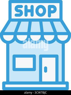 Shop Vector Icon Design Illustration Stock Vector