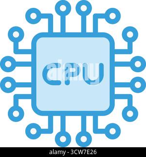 Processors Vector Icon Design Illustration Stock Vector