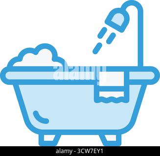 Bathtub Vector Icon Design Illustration Stock Vector