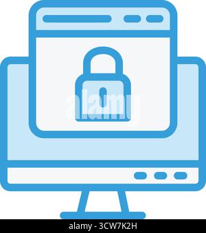 Web security Vector Icon Design Illustration Stock Vector