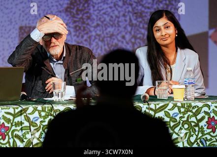 Jeremy Corbyn and Zarah Sultana take part in a discussion on Your Party, their new political party, at The World Transformed conference, at Niamos Radical Arts Centre in Hulme, Manchester. Picture date: Friday October 10, 2025. Stock Photo