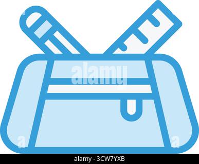 Pencil Case Vector Icon Design Illustration Stock Vector