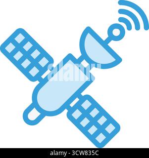 Satellite Vector Icon Design Illustration Stock Vector