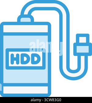 External hard drive Vector Icon Design Illustration Stock Vector