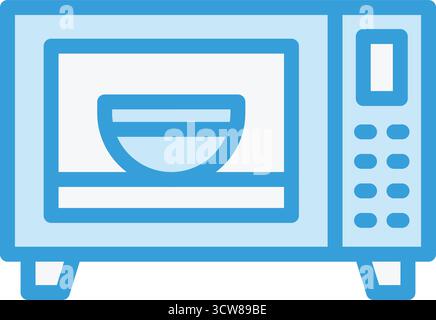 Microwave Oven Vector Icon Design Illustration Stock Vector