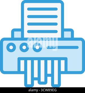 Paper shredder icon. Outline paper shredder vector icon for web design ...