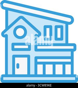 Villa Vector Icon Design Illustration Stock Vector