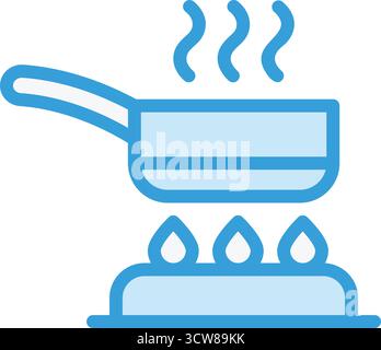 Frying Pan Vector Icon Design Illustration Stock Vector