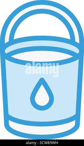 Bucket Vector Icon Design Illustration Stock Vector