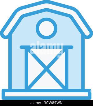 Barn Vector Icon Design Illustration Stock Vector