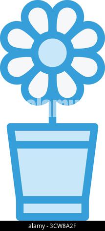 Plant Pot Vector Icon Design Illustration Stock Vector
