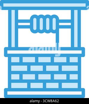 Water Well Vector Icon Design Illustration Stock Vector
