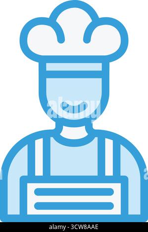 Male Chef Vector Icon Design Illustration Stock Vector