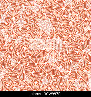 Triangles pattern geometric design. Compact shape size. Multiple repeated inner triangles. One tone colored style. Repeatable pattern. Stock Vector