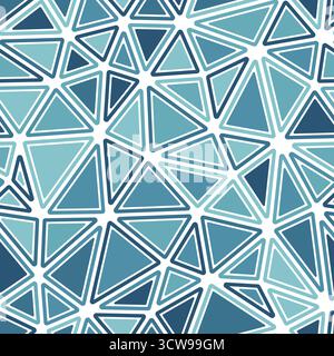 Vector science background. Rounded solid shapes in frames. Large triangle size. Mono-tone colored style. Repeatable pattern. Trending vector tiles. Stock Vector