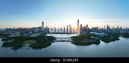 Aerial photography of China Resources Building Talent Park, No.1 Shenzhen Bay, Nanshan District, Shenzhen City, Guangdong Province Stock Photo