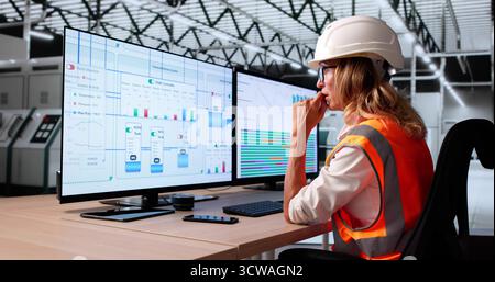 Modern SCADA System For Automation Control And Maintenance Stock Photo
