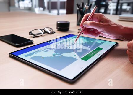 VPN Online Privacy On Phone. Browsing Safe Internet Stock Photo