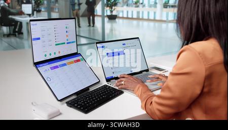 Working Remotely: Senior Businessman Managing Customer Relationships Online Using Email Stock Photo