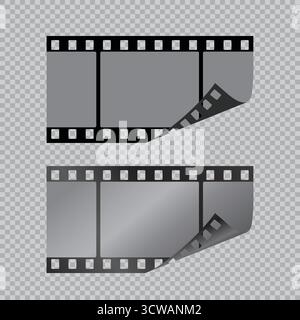 cinema tape transperent  background Stock Vector