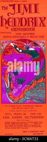 Jimi hendrix psychedelic poster hi-res stock photography and