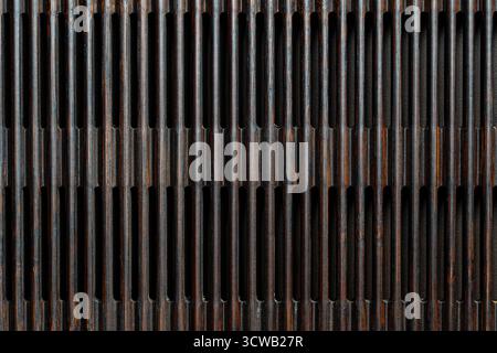 Texture or background of lattice wooden tea table for the tea ceremony, close up, top view. Detail of chinese natural tea tray Stock Photo