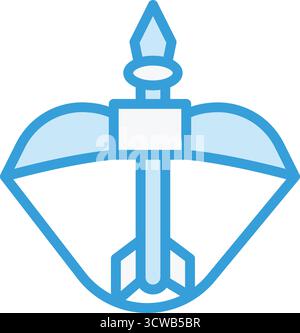 Crossbow Vector Icon Design Illustration Stock Vector