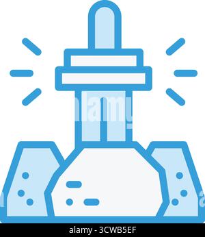 Excalibur Vector Icon Design Illustration Stock Vector