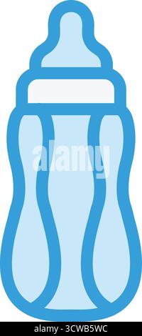 Baby Bottle Vector Icon Design Illustration Stock Vector