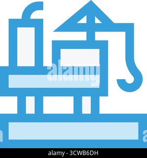 Offshore Vector Icon Design Illustration Stock Vector