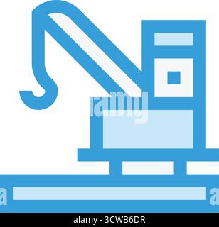 Offshore Rig Vector Icon Design Illustration Stock Vector