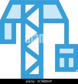 Tower Crane Vector Icon Design Illustration Stock Vector