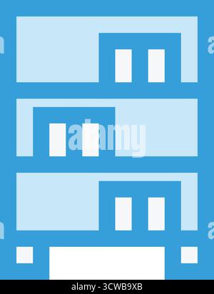 Bookcase Vector Icon Design Illustration Stock Vector