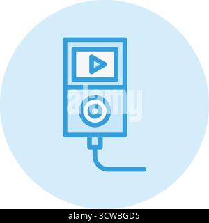 Music Player Vector Icon Design Illustration Stock Vector