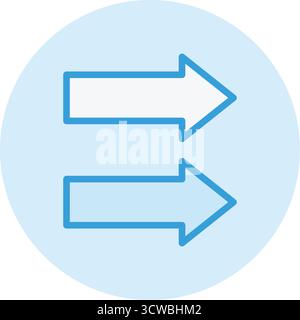 Double arrow Vector Icon Design Illustration Stock Vector