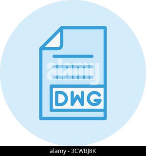 DWG Vector Icon Design Illustration Stock Vector