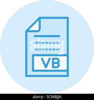 VB Vector Icon Design Illustration Stock Vector