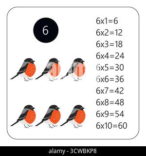 Multiplication Square. School vector illustration with present. Multiplication Table. Poster for kids education. Maths child card. Stock Vector
